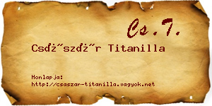 Császár Titanilla névjegykártya
